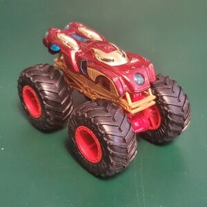 Hot Wheels Monster Trucks Iron Man Marvel Avengers Diecast 1:64 Red Gold